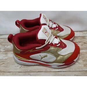 PUMA RsFast Glitz Ac Toddler Boys White Sneakers 384749-01 Size 7C